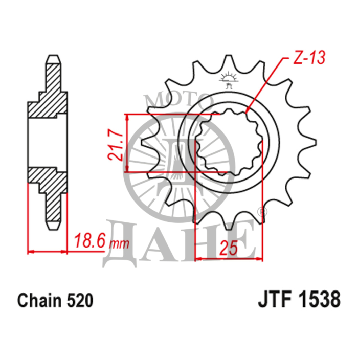 LANČANIK PREDNJI JT JTF1538-15-32133 15