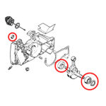 Ležajevi i semerinzi radilice STIHL 044 MS 440