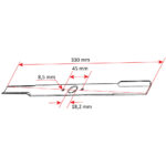 Nož kosačice L 330 mm fi 18,2 mm Catelgarden 350 THORP