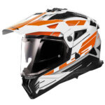 Kaciga LS2 Enduro MX702 PIONEER II NAMIB belo narandžasta