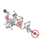 Ležajevi i semerinzi radilice STIHL MS 341 361