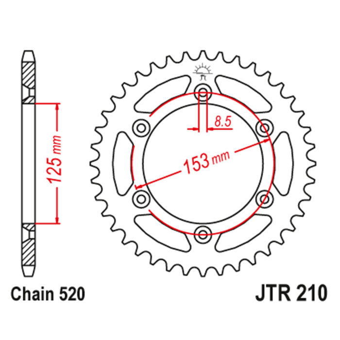 Lančanik zadnji JTR210-42 42 zuba