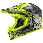 Kaciga LS2 Cross MX437 FAST II MINI CRUSHER dečija crno žuta