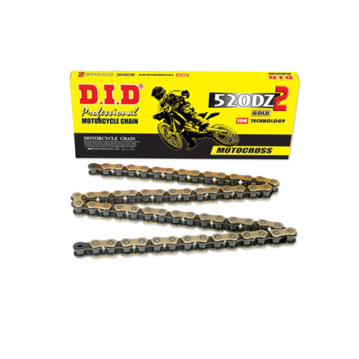 Lanac DID 520DZ2 link zlatno-crni Motocross