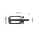 Filter goriva testere 4,5 mm crni širi THORP