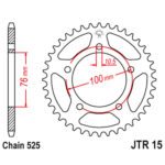 Lančanik zadnji JT  JTR15-42  (525) 42 zuba