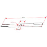 Nož kosačice L 460 mm fi 18,2 mm Castelgarden Agro 48 480 484