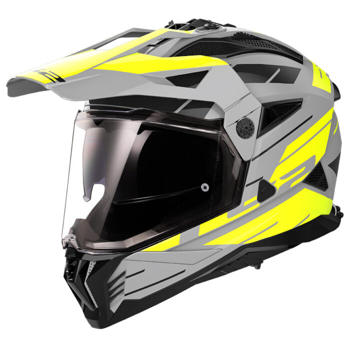 Kaciga LS2 Enduro MX702 PIONEER II NAMIB sivo žuta