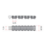 Lanac bregaste osovine DID SCR0412-150L linkova