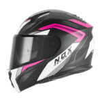 Kaciga NOX Flip Up N968 SHIFT sa naočarima mat crno belo roza
