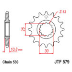 Lančanik prednji JT JTF579-16-50-35016 (50) 16 zuba
