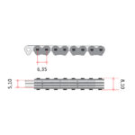 Lanac bregaste osovine DID SCR0409-144L linka