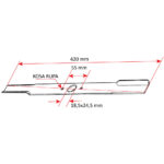 Nož kosačice L 420 mm elipsa (18,5 mm x 24,5 mm) Villager V42T NGP – kose rupe