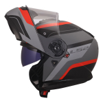 Kaciga LS2 Flip Up FF908 STROBE II MONZA crno sivo crvena