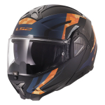 Kaciga LS2 Flip Up FF910 ADVANT II GLIDE crno narandžasta