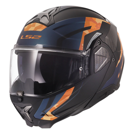 Kaciga LS2 Flip Up FF910 ADVANT II GLIDE crno narandžasta