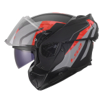 Kaciga LS2 Flip Up FF910 ADVANT II GLIDE crno sivo crvena