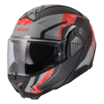 Kaciga LS2 Flip Up FF910 ADVANT II GLIDE crno sivo crvena