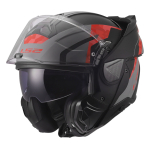 Kaciga LS2 Flip Up FF910 ADVANT II GLIDE crno sivo crvena