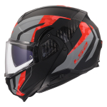 Kaciga LS2 Flip Up FF910 ADVANT II GLIDE crno sivo crvena
