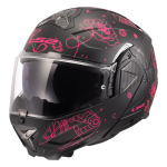 Kaciga LS2 Flip Up FF910 ADVANT II SOPHIA crno roza