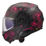 Kaciga LS2 Flip Up FF910 ADVANT II SOPHIA crno roza