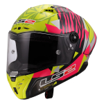 Kaciga LS2 Full Face FF805 THUNDER CARBON GP AERO REPLICA ALDEGUER žuto roza