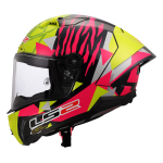 Kaciga LS2 Full Face FF805 THUNDER CARBON GP AERO REPLICA ALDEGUER žuto roza