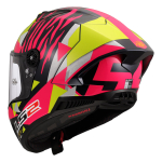 Kaciga LS2 Full Face FF805 THUNDER CARBON GP AERO REPLICA ALDEGUER žuto roza
