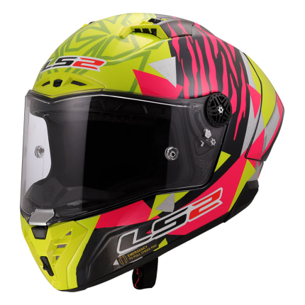 Kaciga LS2 Full Face FF805 THUNDER CARBON GP AERO REPLICA ALDEGUER žuto roza