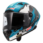 Kaciga LS2 Full Face FF805 THUNDER CARBON GP AERO REPLICA HUERTAS plavo bela
