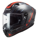 Kaciga LS2 Full Face FF805 THUNDER CARBON SPUTNIK sivo crvena