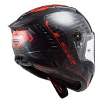 Kaciga LS2 Full Face FF805 THUNDER CARBON SPUTNIK sivo crvena