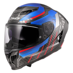 Kaciga LS2 Full Face FF807 DRAGON CARBON TRAX plavo crvena
