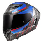 Kaciga LS2 Full Face FF807 DRAGON CARBON TRAX plavo crvena