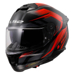 Kaciga LS2 Full Face FF808 STREAM II FURY crno crvena sa naočarima