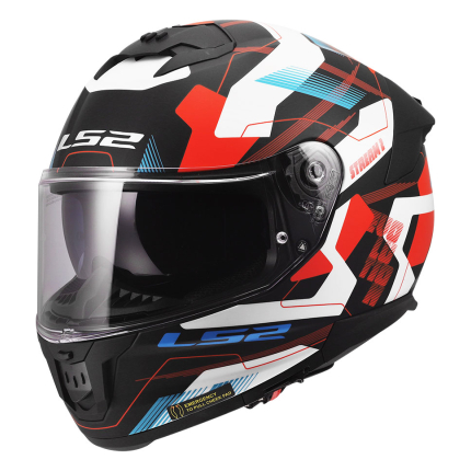 Kaciga LS2 Full Face FF808 STREAM II MIKA belo plavo crvena