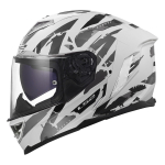 Kaciga LS2 Full Face FF818 STORM III KAOS belo siva