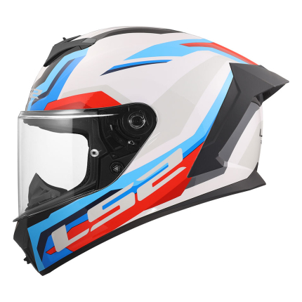 Kaciga LS2 Full Face FF820 RAPID III HYPER belo plavo crvena