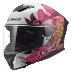 Kaciga LS2 Full Face FF820 RAPID III POPPIES II belo roza
