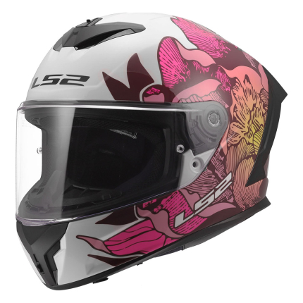 Kaciga LS2 Full Face FF820 RAPID III POPPIES II belo roza