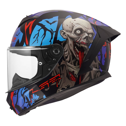Kaciga LS2 Full Face FF820 RAPID III ZOMBIE II crno crveno plava