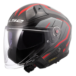 Kaciga LS2 Jet OF603 INFINITY II CARBON URUS crno crvena
