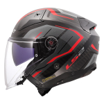 Kaciga LS2 Jet OF603 INFINITY II CARBON URUS crno crvena