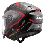 Kaciga LS2 Jet OF603 INFINITY II CARBON URUS crno crvena