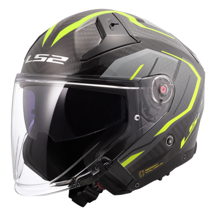 Kaciga LS2 Jet OF603 INFINITY II CARBON URUS crno žuta
