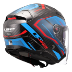 Kaciga LS2 Jet OF603 INFINITY II CARBON URUS plavo crvena