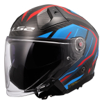 Kaciga LS2 Jet OF603 INFINITY II CARBON URUS plavo crvena