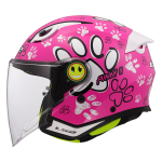 Kaciga LS2 Jet OF622 FUNNY II PAWS roza dečija