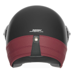 Kaciga NOX HERITAGE PREMIUM crna sa crvenom kožom